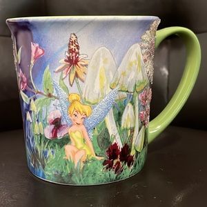 Rare Vintage Disney Tinker Bell Mug w/ 3D Accents